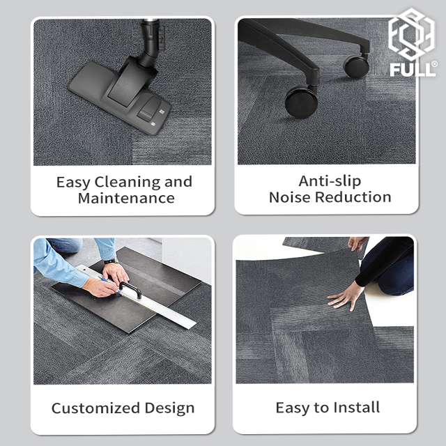 Nylon Carpet Tile-2 แผ่นพรมปูพื้น ขนาด 50 x 50 ซม. พรมห้องนอน ห้องนั่งเล่น Nylon Carpet Tile Pattern Carpet Tiles FULL-CAP04