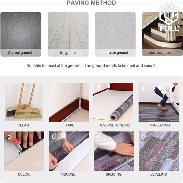 PVC-Vinyl-Flooring-Rolls-3 กระเบื้องยางไวนิล ลายไม้ แบบม้วน Wooden Design Luxury PVC Vinyl Roll Flooring FULL-VR07